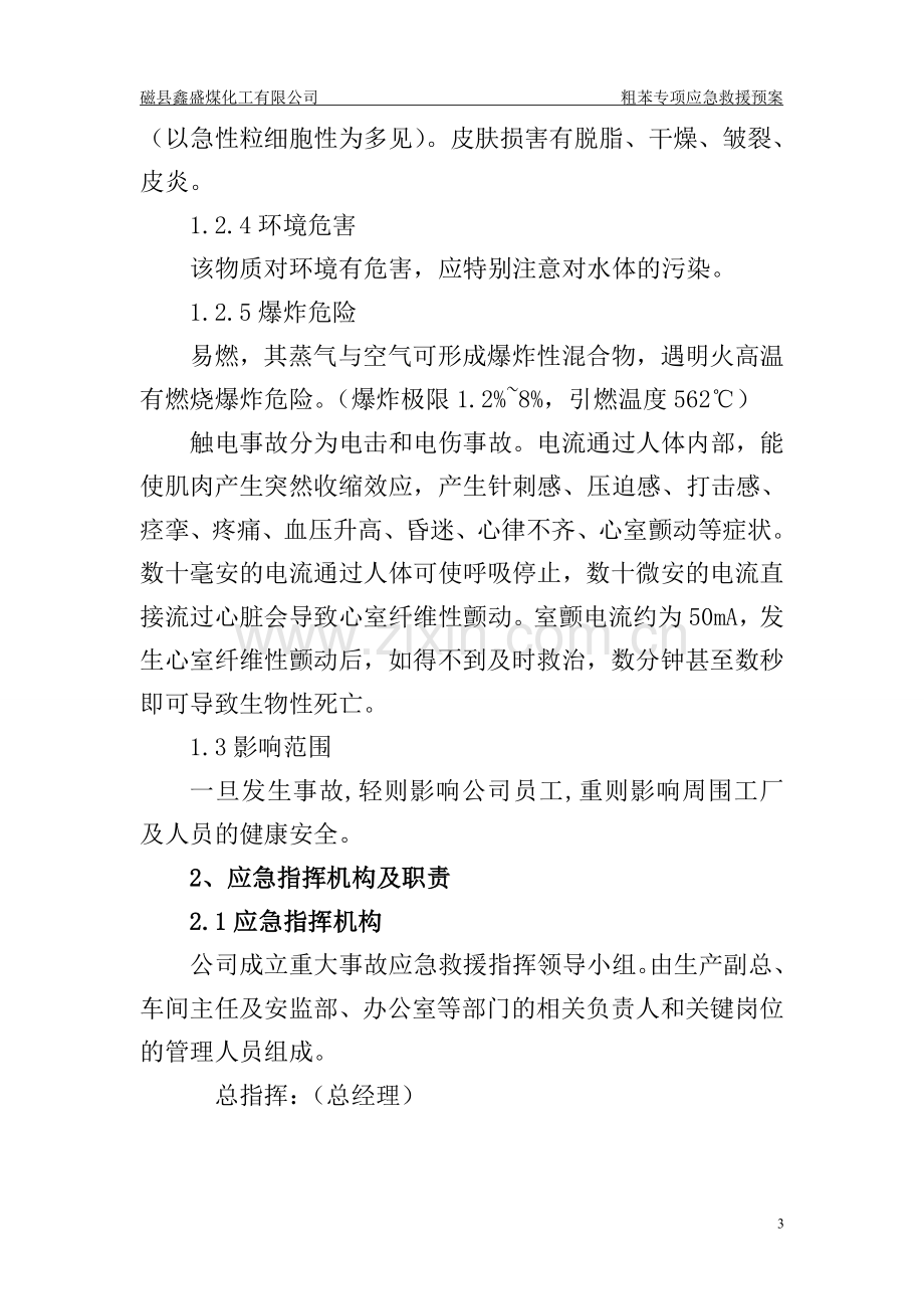 粗苯专项应急预案.doc_第3页