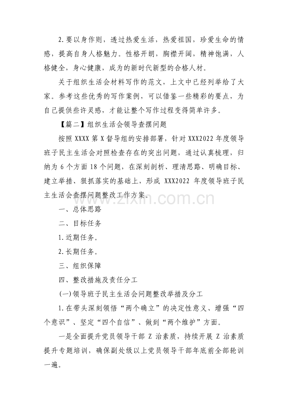 组织生活会领导查摆问题三篇.pdf_第3页