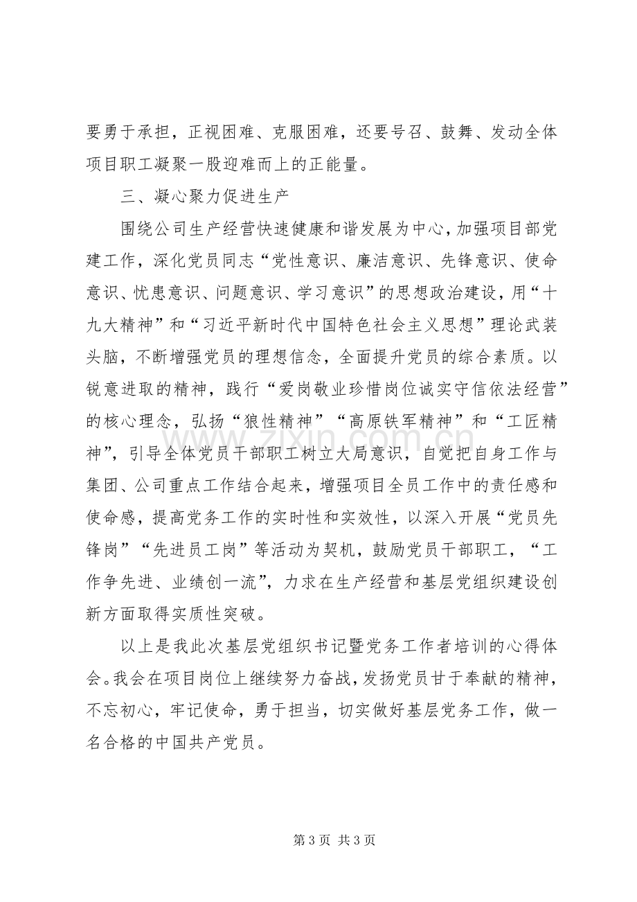 基层党组织书记暨党务工作者培训体会心得.docx_第3页