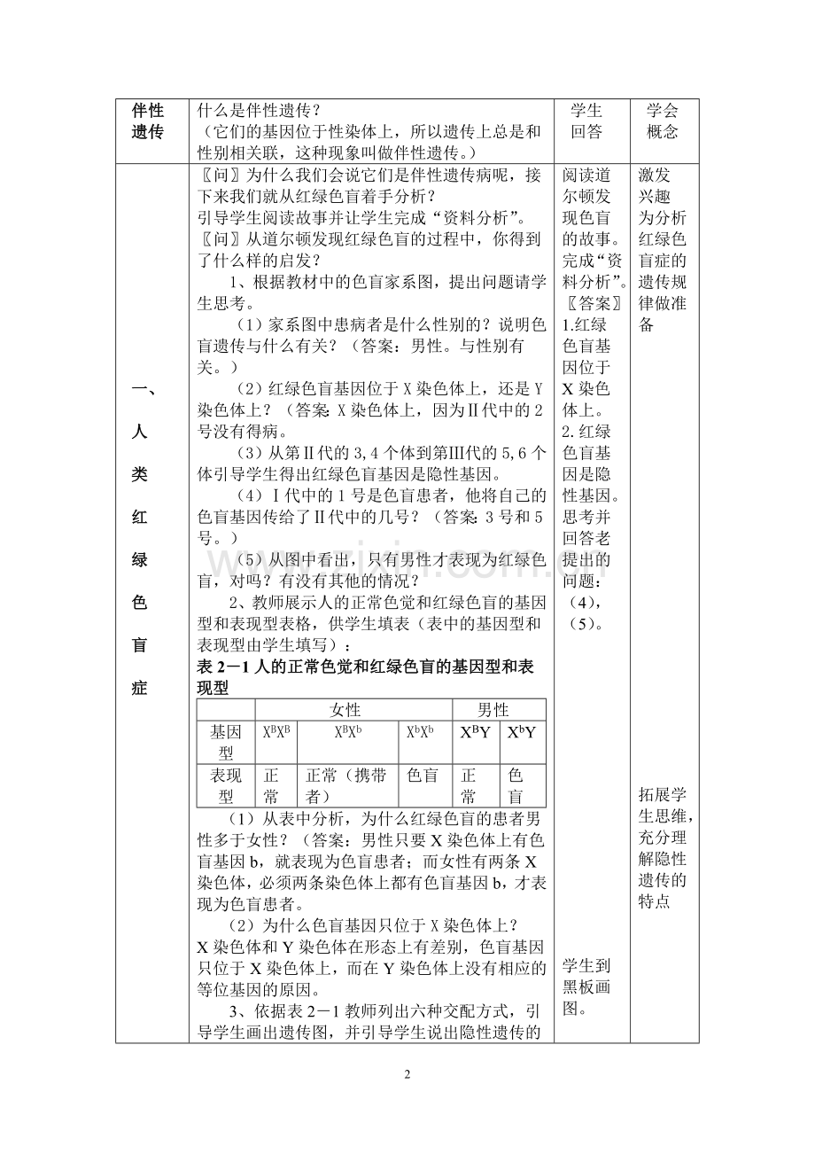 第3节 伴性遗传教学设计.doc_第2页