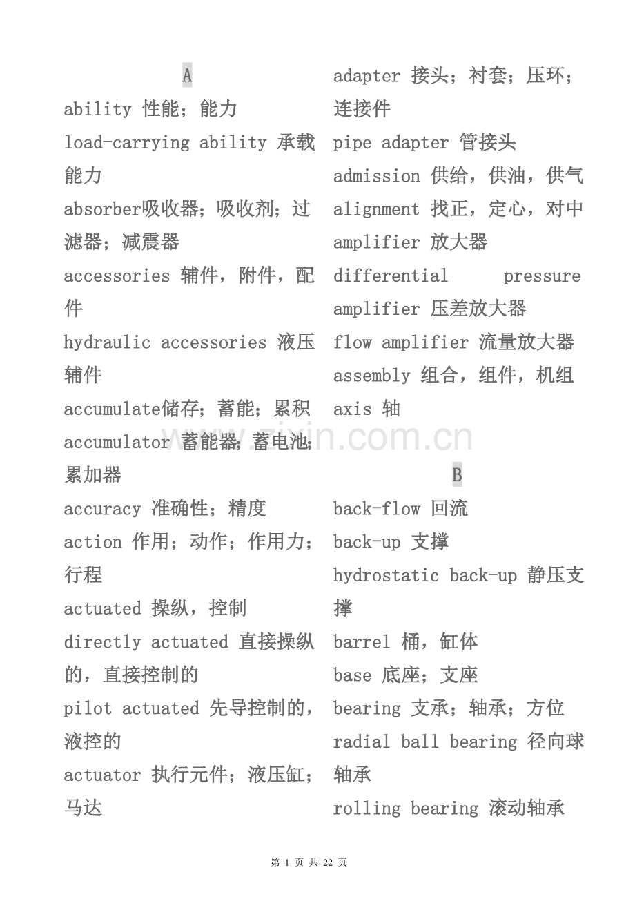 液压专业术语翻译.doc_第1页