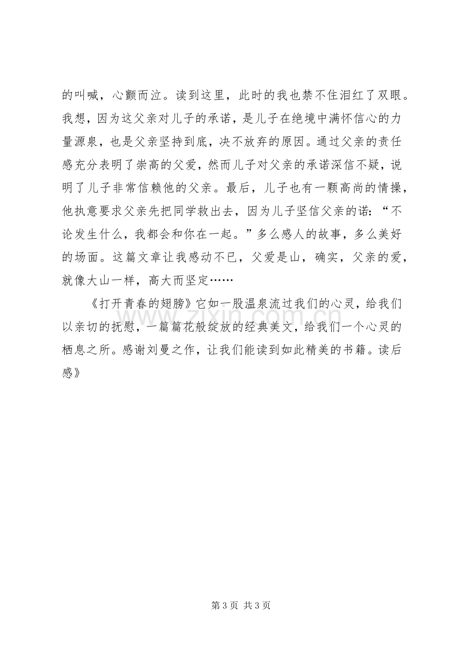 《打开青春的翅膀》读后感.docx_第3页