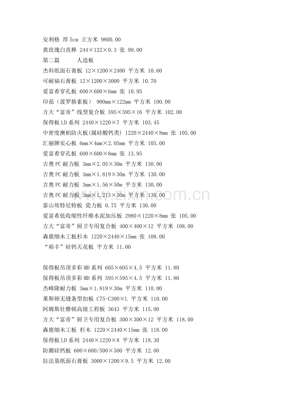 装饰材料价格大全-2.doc_第3页