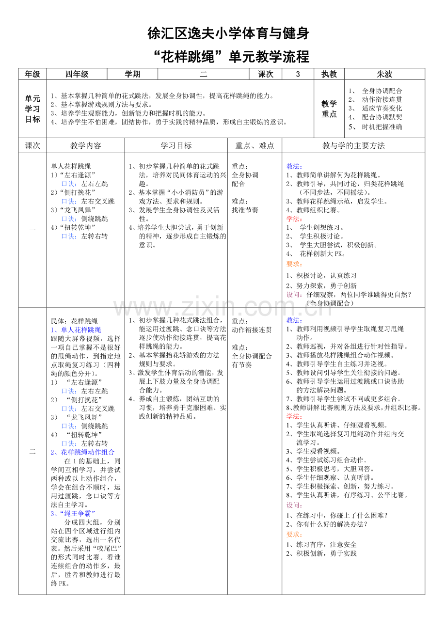 花样跳绳单元教学流程.doc_第1页