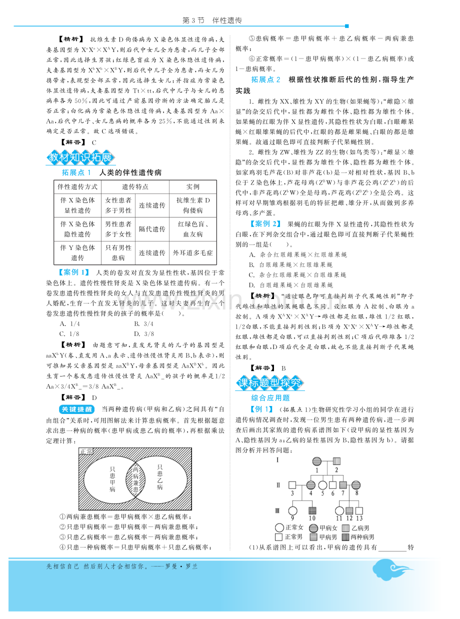 第2章第3节 伴性遗传·高中生物人教版必修2-深度解析PDF.pdf_第3页