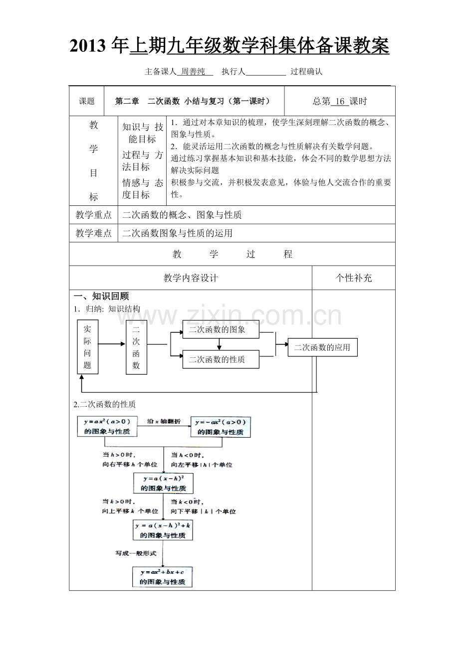 第二章二次函数小结与复习（第一课时）.doc_第1页