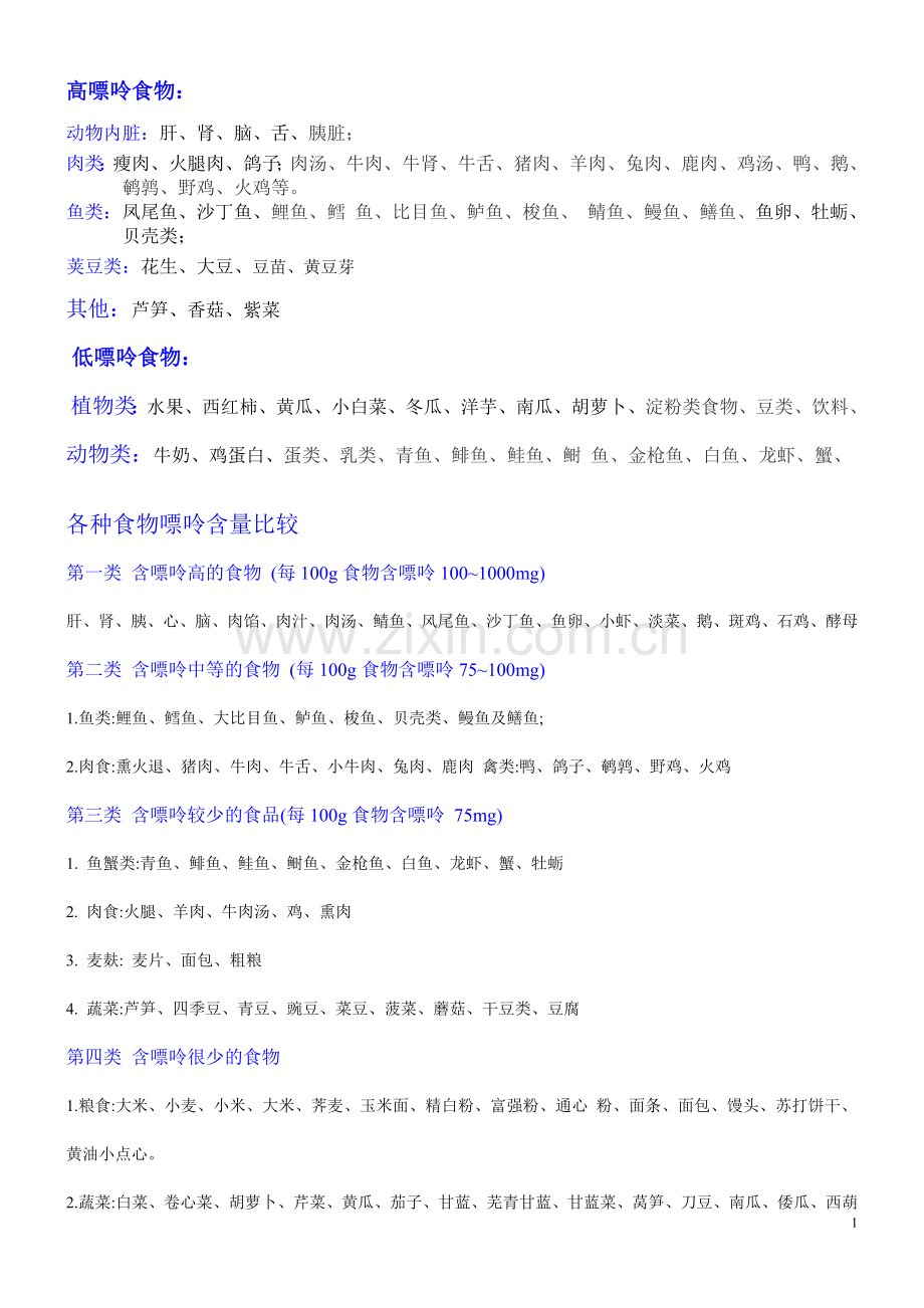 痛风患者的饮食禁忌--高嘌呤食物.doc_第1页