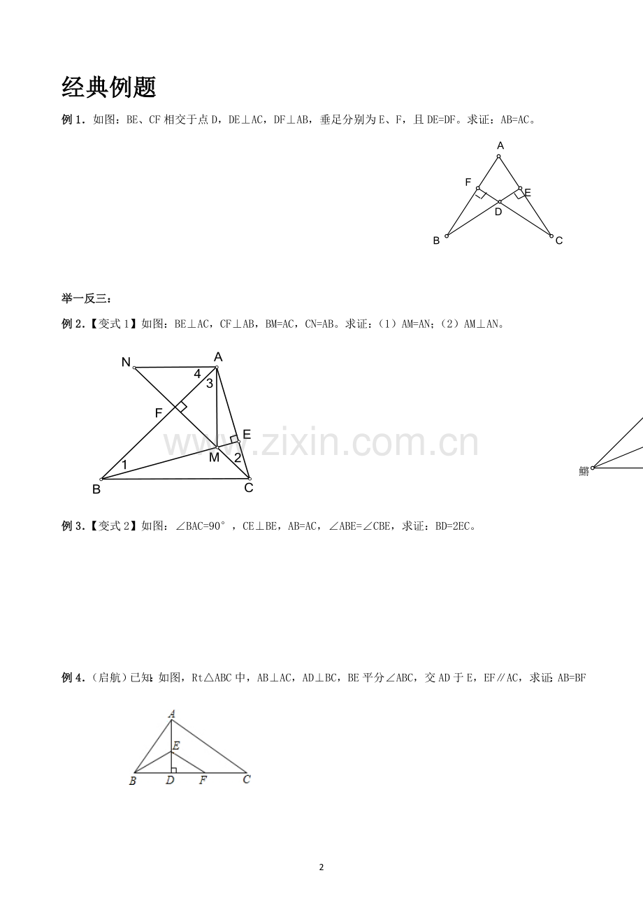 初中数学专题复习全等三角形.doc_第2页