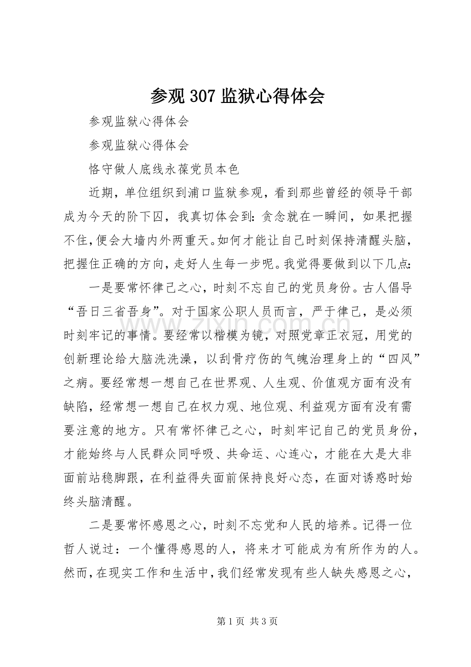 参观307监狱体会心得 (3).docx_第1页