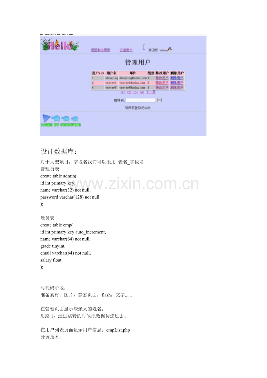 PHP雇员管理系统开发文档.doc_第2页