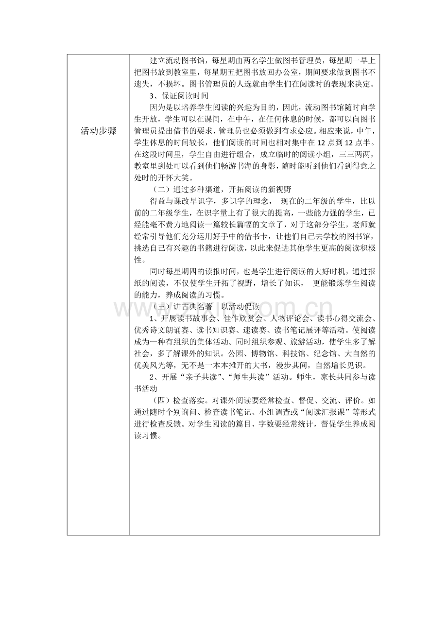 激发小学生课外阅读研修活动设计方案.docx_第2页