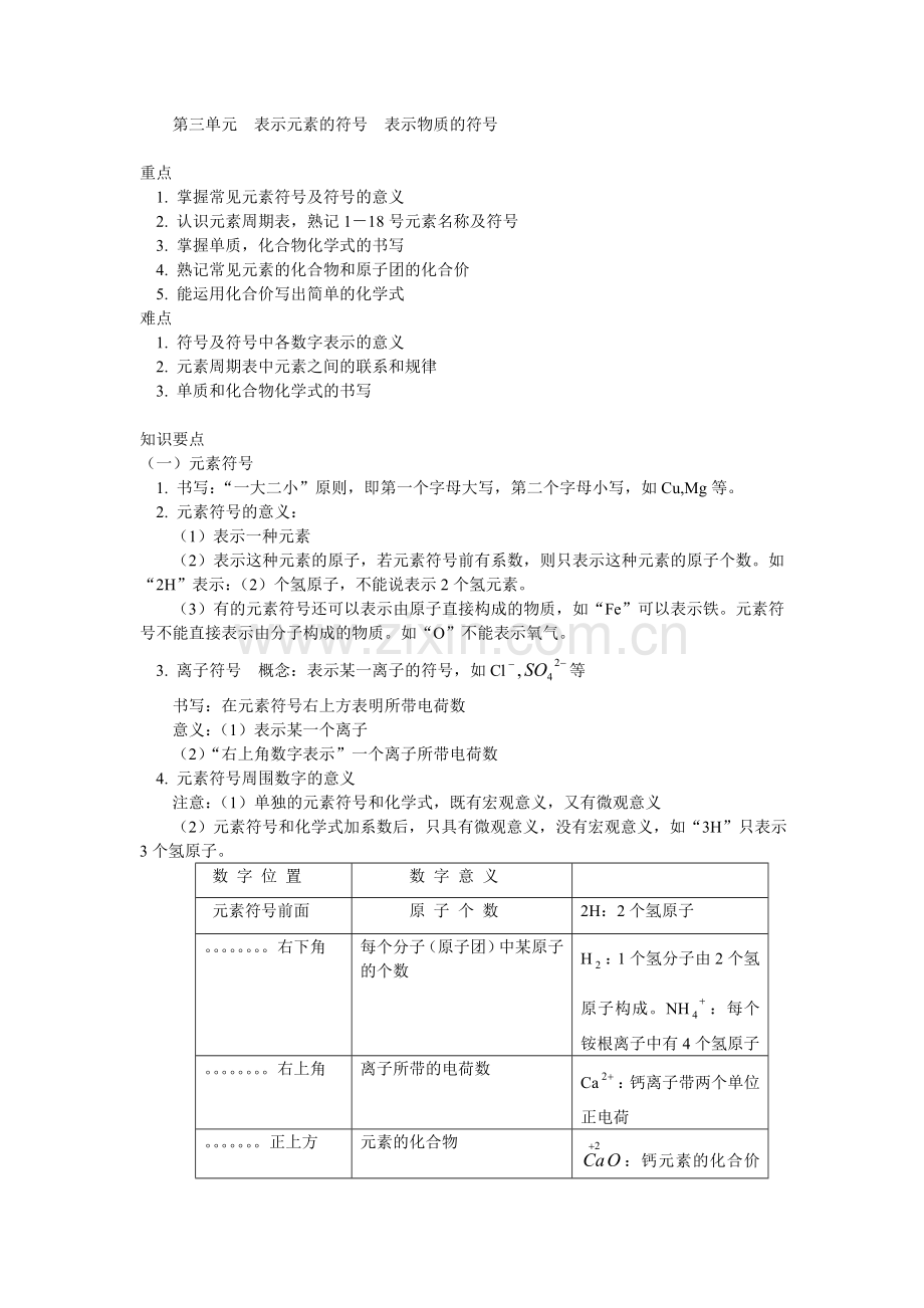 第四册第一章第三单元元素符号.doc_第1页