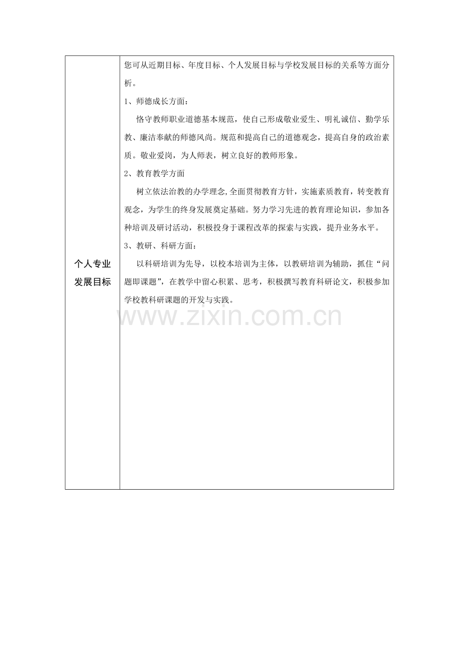 云南省元谋县马莉佳教师个人本项目研修计划参考表单.doc_第2页