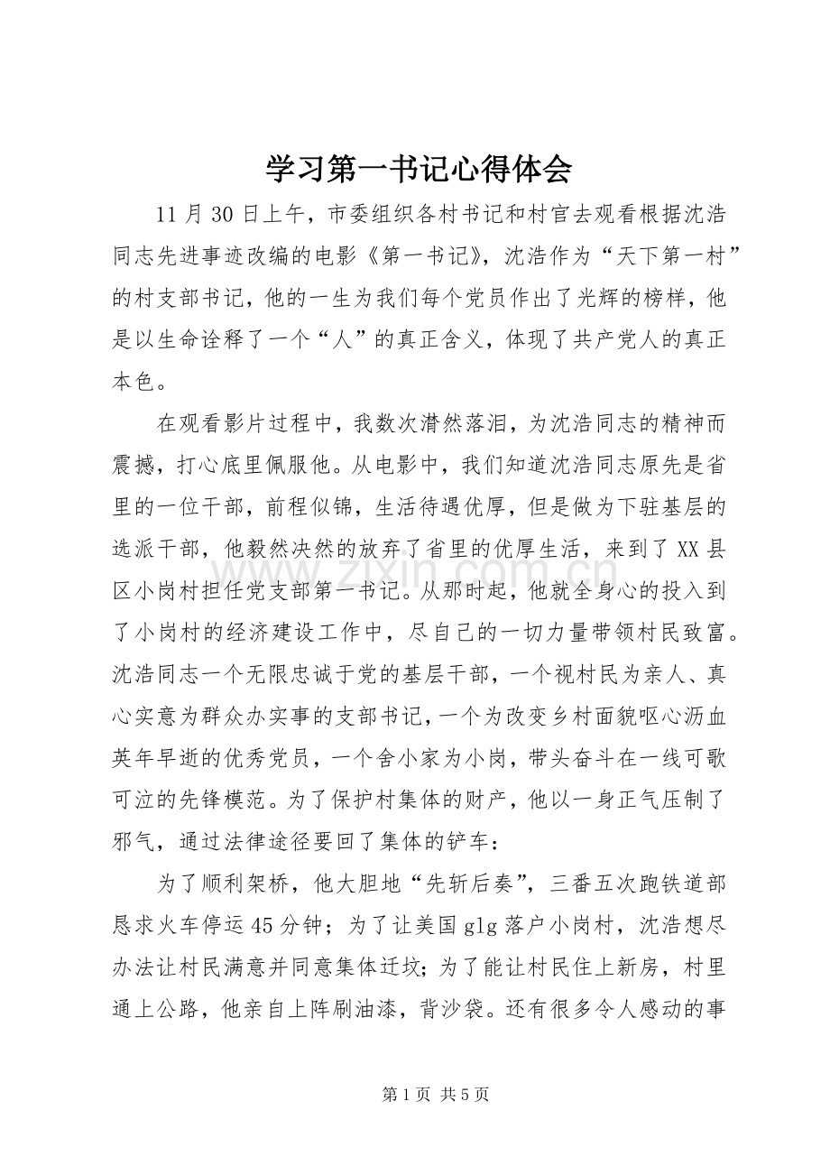 学习第一书记体会心得.docx_第1页