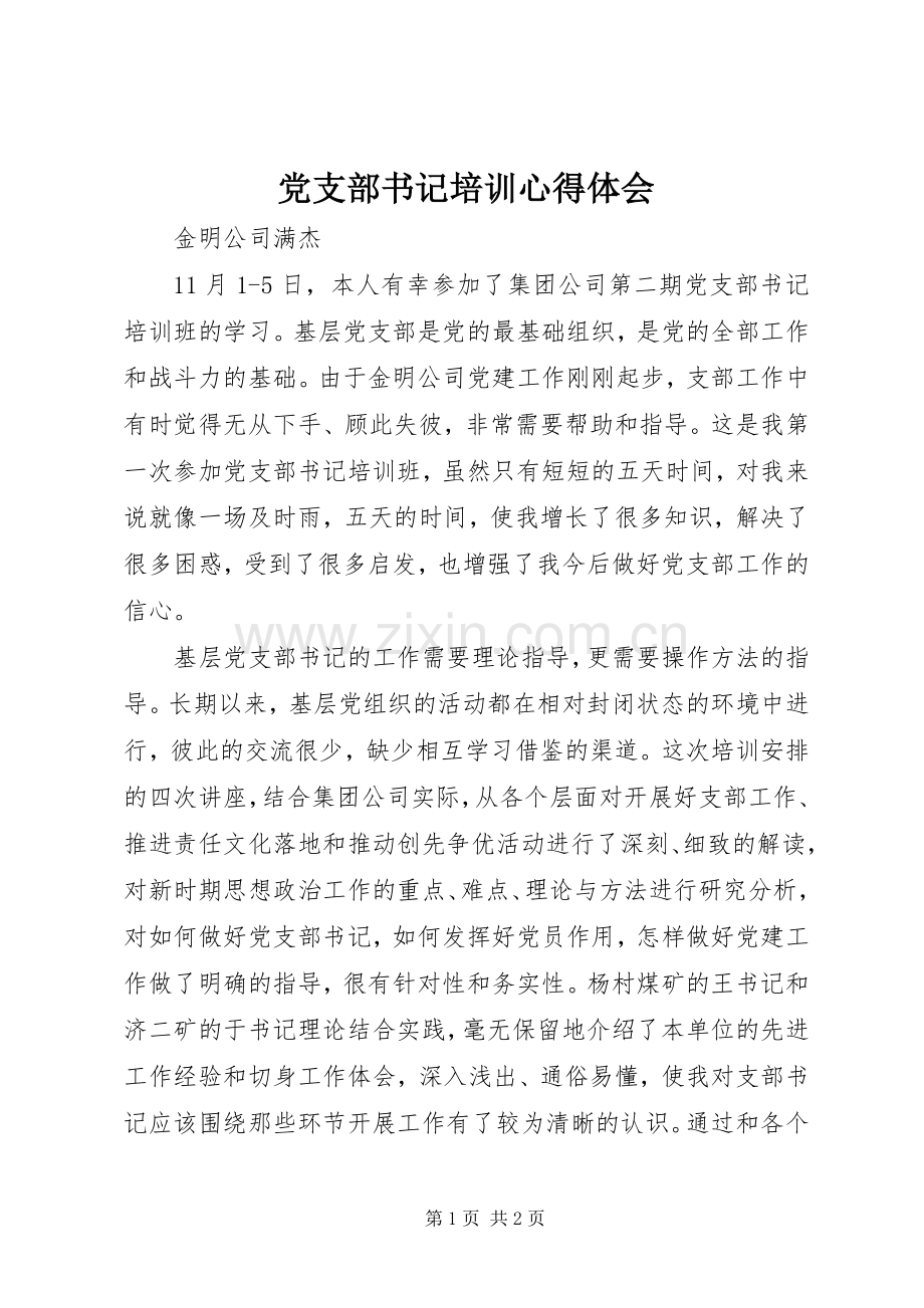 党支部书记培训体会心得3.docx_第1页