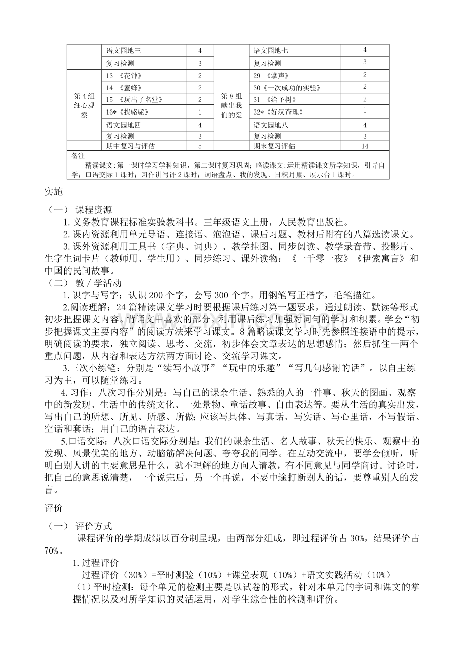 小学三年级课程纲要.doc_第2页