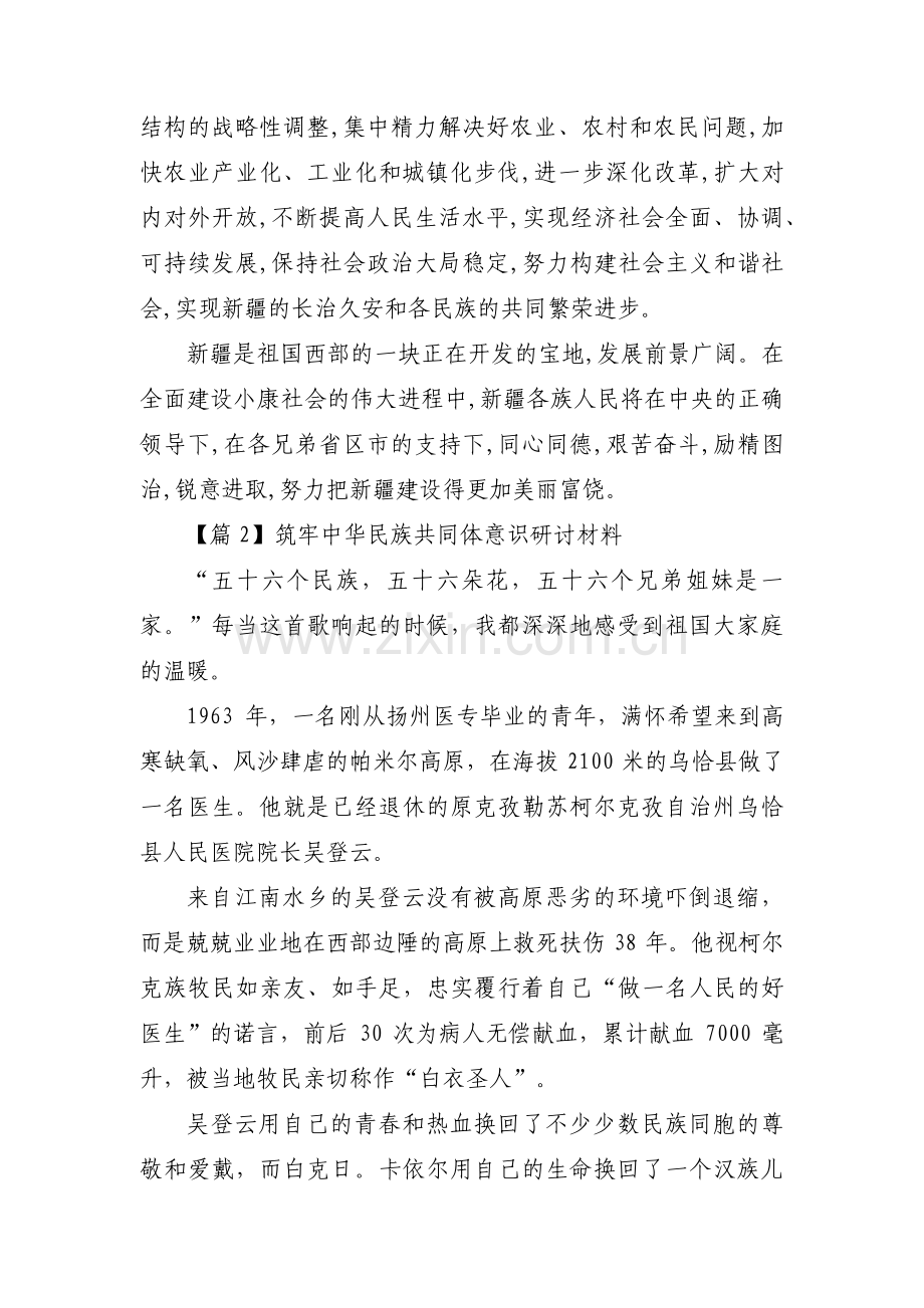 筑牢中华民族共同体意识研讨材料范文(通用3篇).pdf_第3页