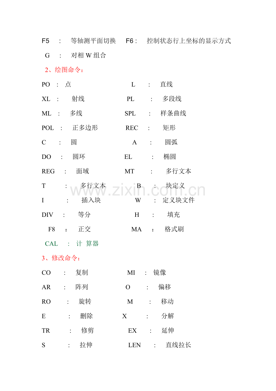 CAD中常用的快捷键.doc_第2页