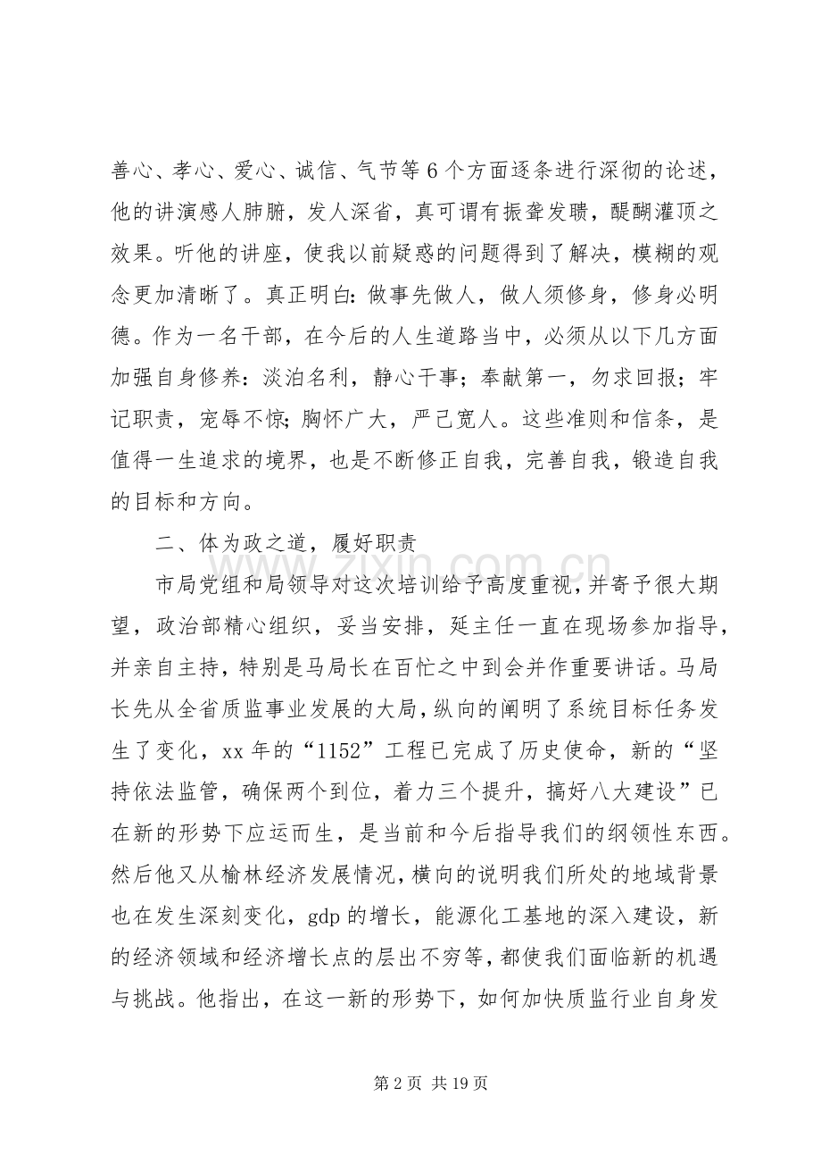 全市质监系统科级后备干部培训体会心得(多篇).docx_第2页