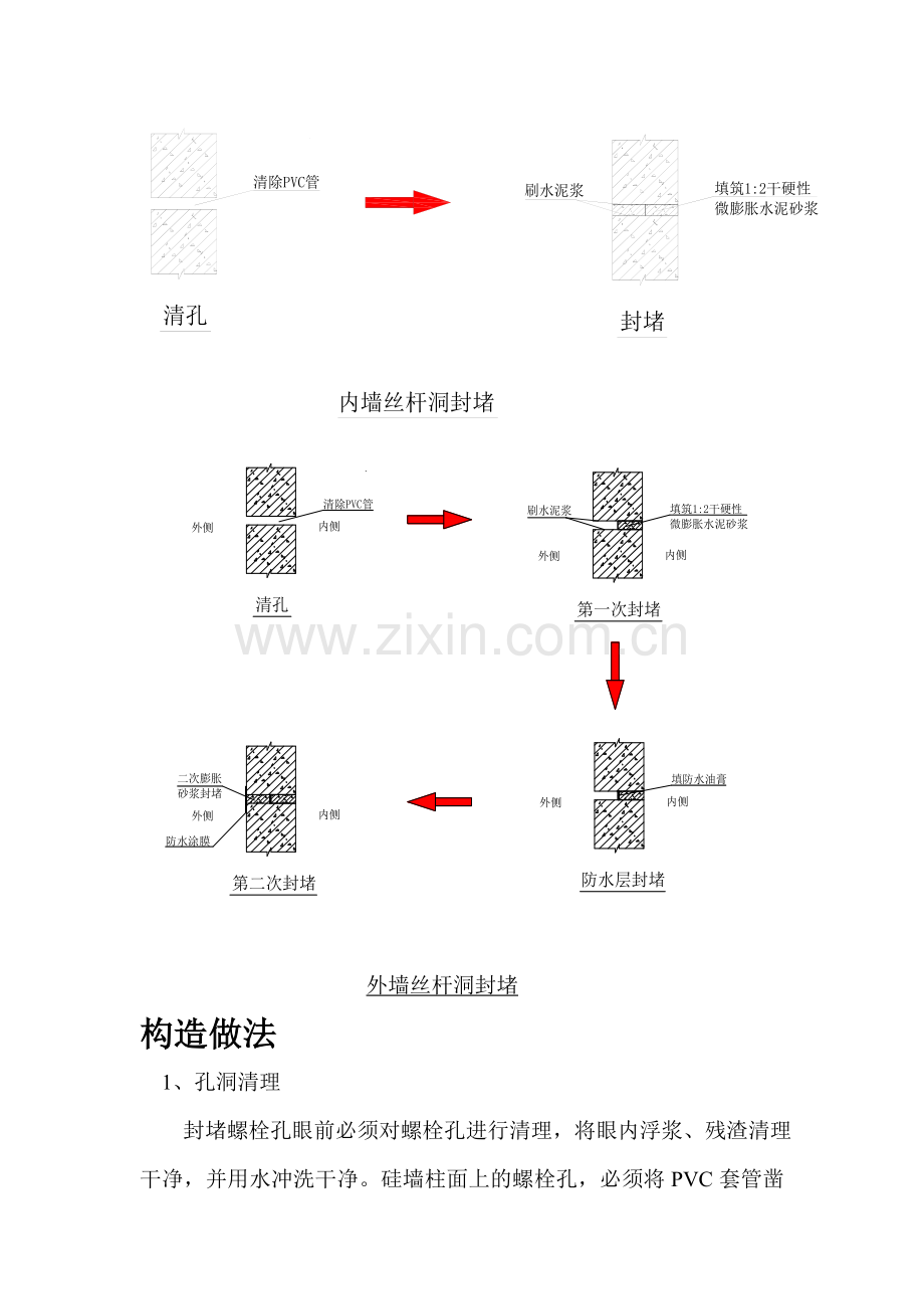 外墙丝杆洞防渗漏做法及外墙防水施工.doc_第2页