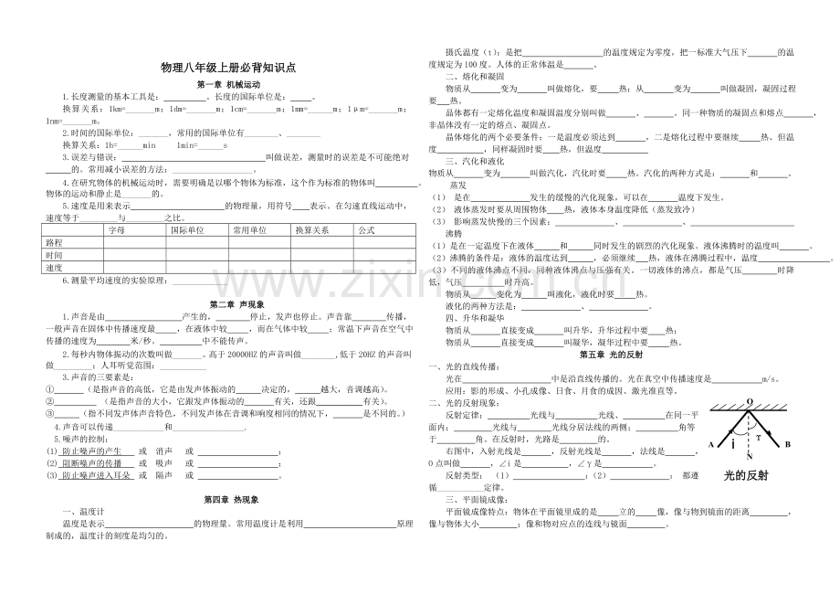 八年级上册必背知识点修改版.doc_第1页