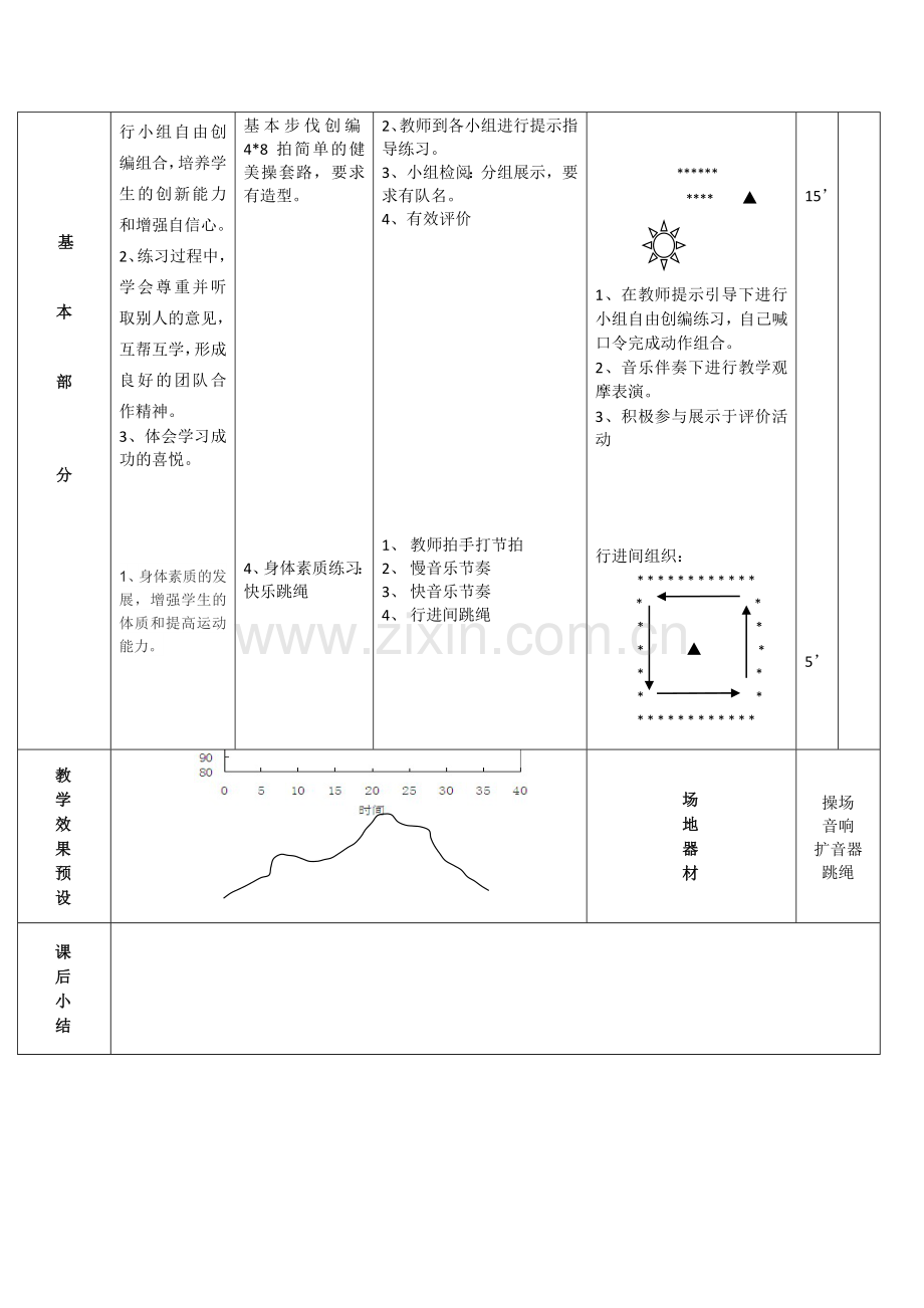 健美操基本步伐教学设计.doc_第3页