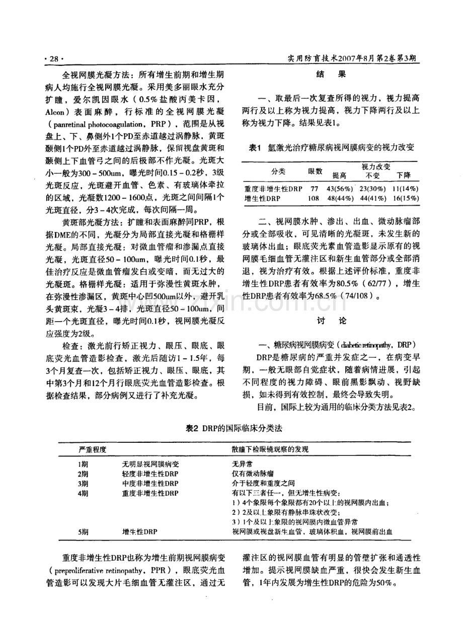 氩激光治疗糖尿病视网膜病变的临床观察.pdf_第2页