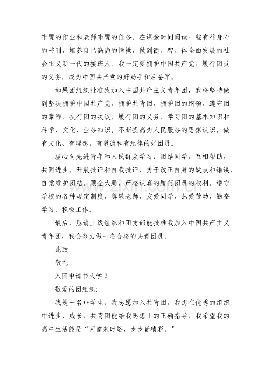 关于入团申请书大学【十篇】.pdf_第3页