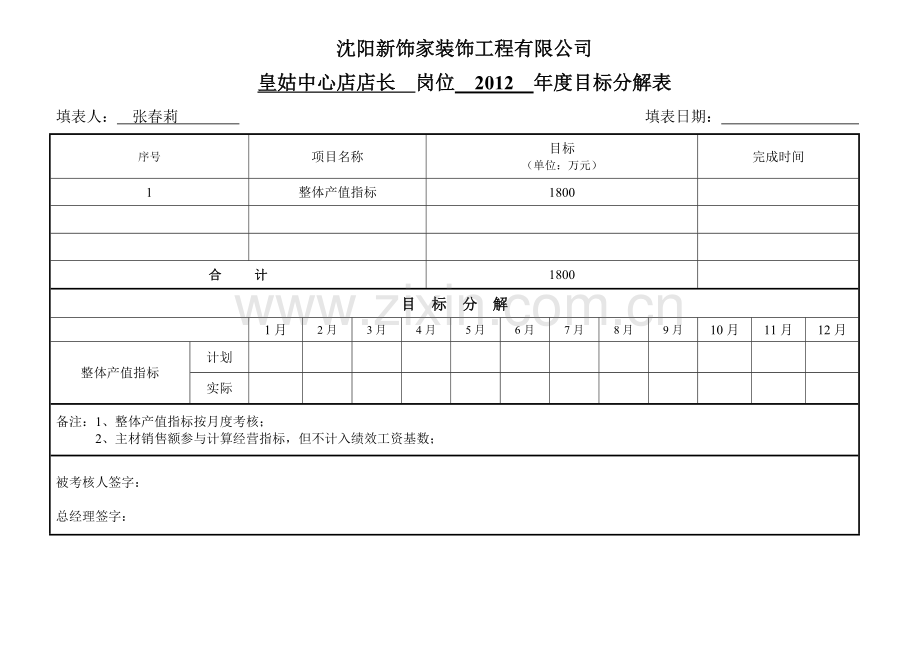 部门绩效目标分解表.doc_第2页