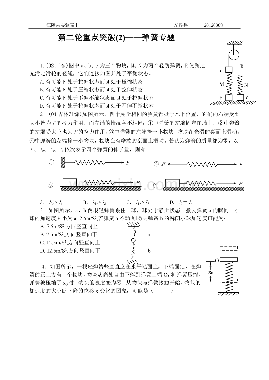 高考弹簧专题.doc_第1页