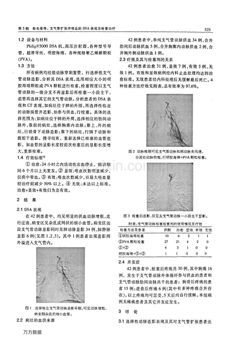 支气管扩张伴咯血的DSA表现及栓塞治疗.pdf_第2页