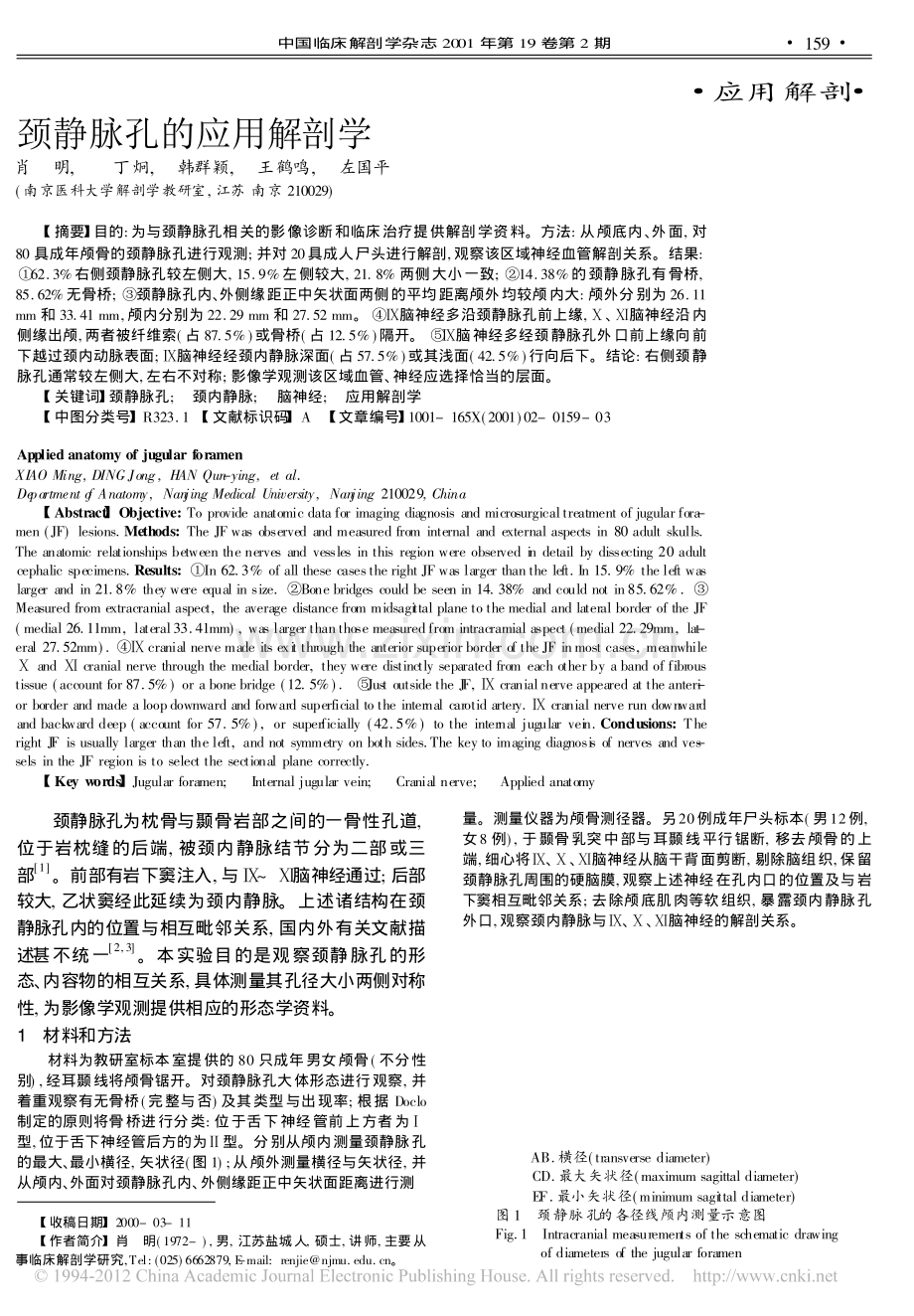 颈静脉孔的应用解剖学.pdf_第1页