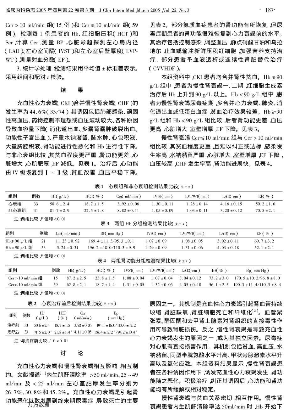 充血性心力衰竭、慢性肾衰竭与贫血三者之间的关系.pdf_第2页