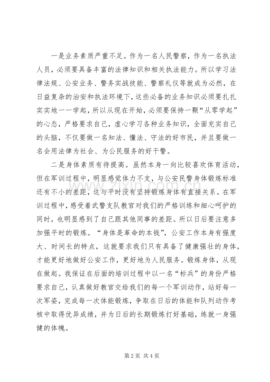 XX年新警初任培训体会心得.docx_第2页