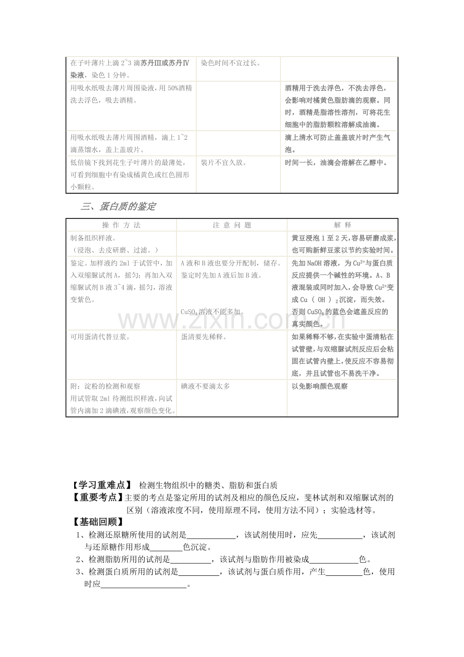 检测生物组织中的糖类、脂肪和蛋白质.doc_第2页