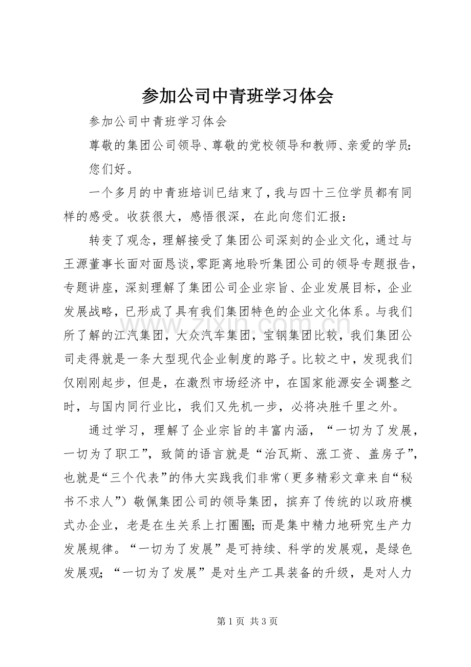 参加公司中青班学习体会.docx_第1页