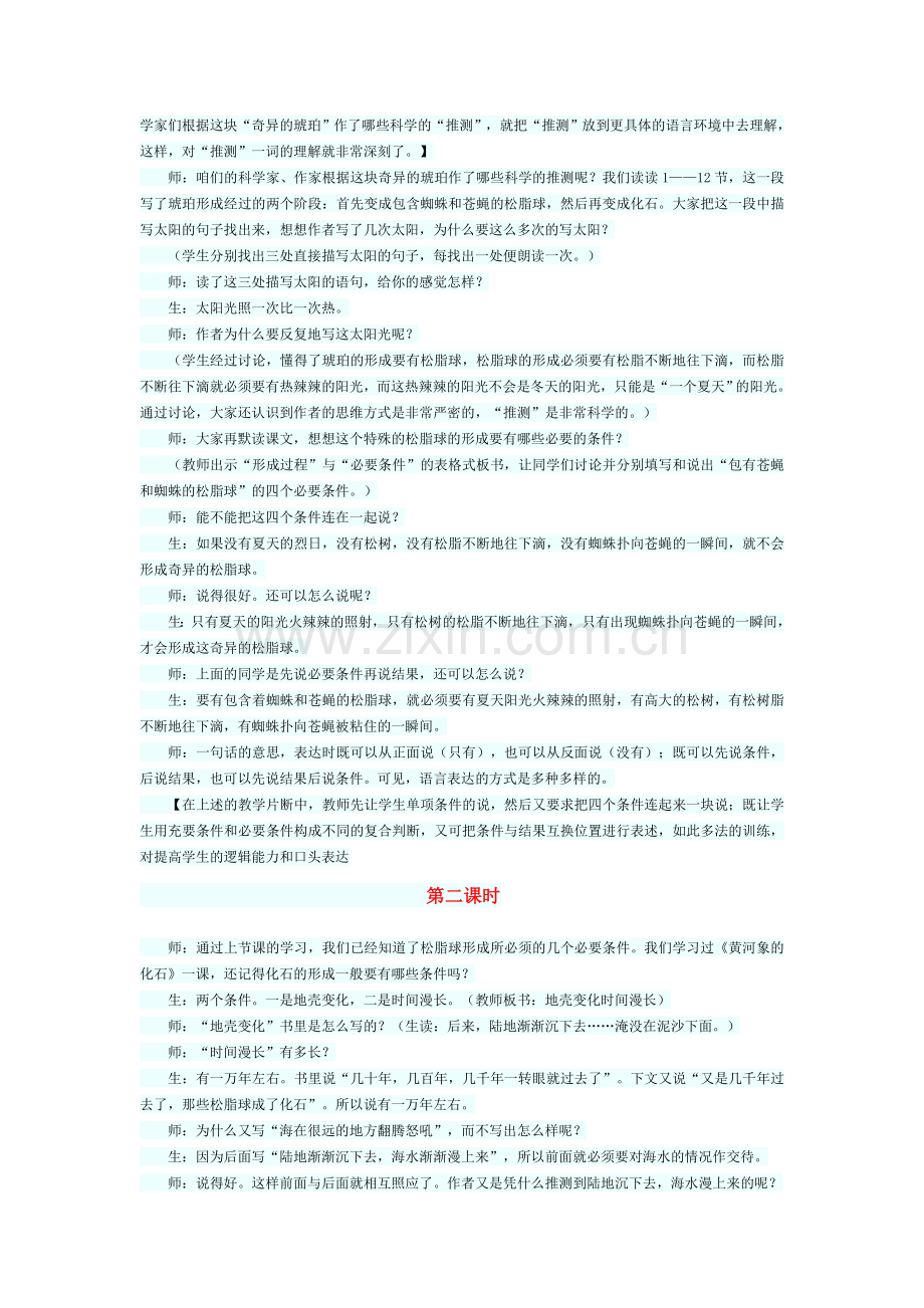 奇异的琥珀的教学设计.docx_第2页