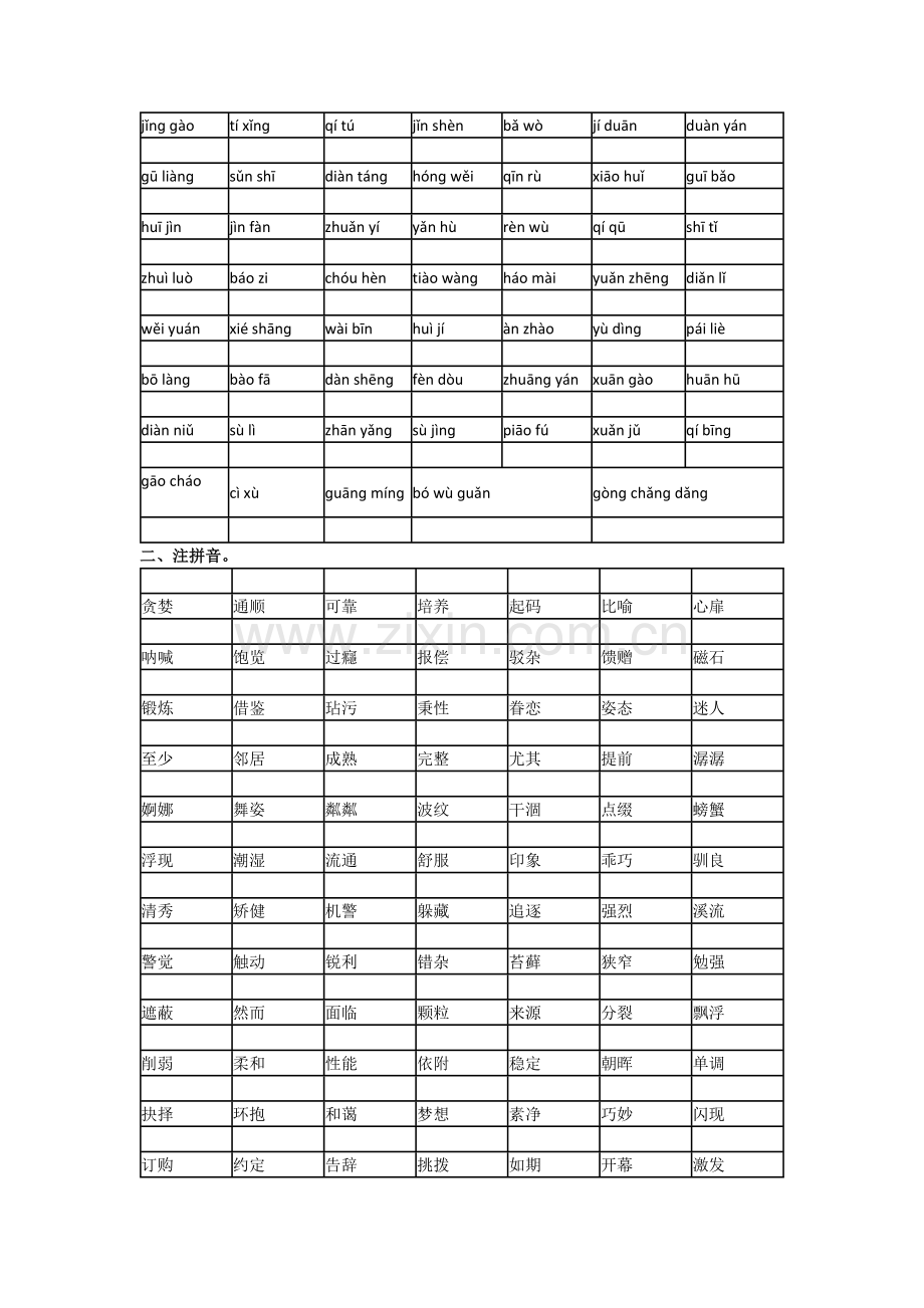 人教版小学五年级语文上册总复习资料.docx_第2页