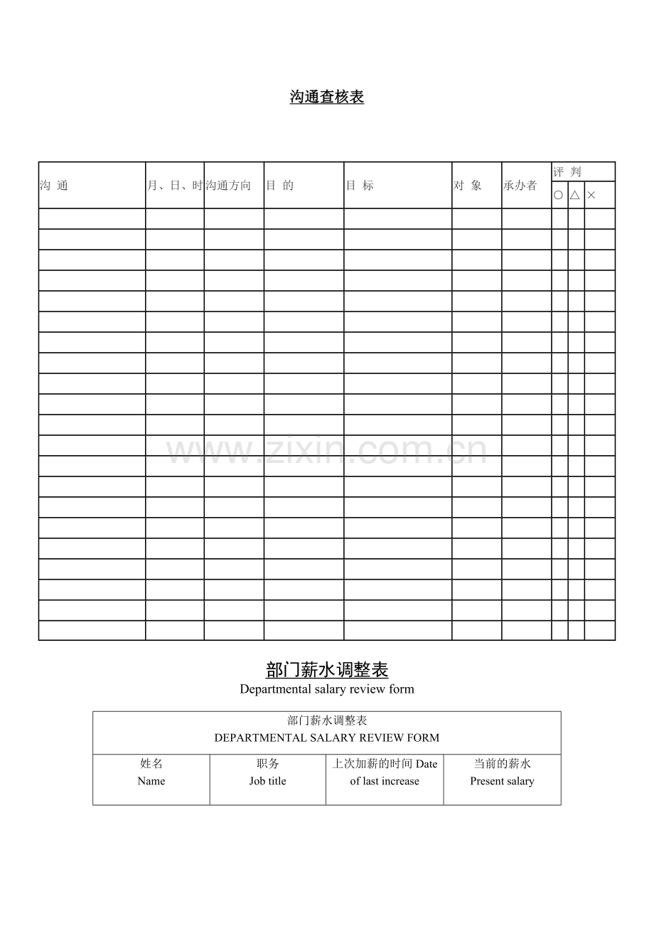 公司企业沟通查核表.doc_第1页