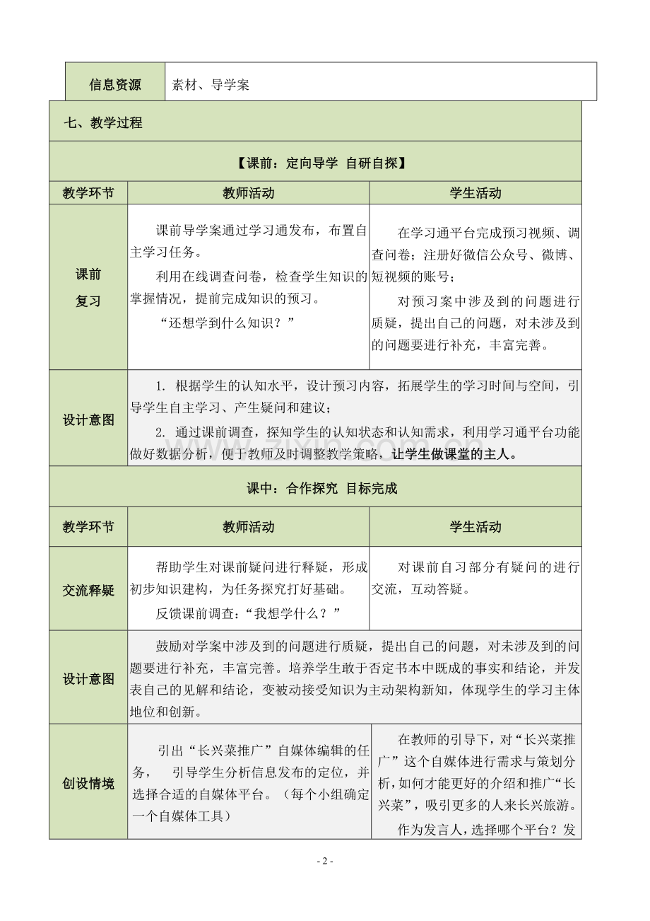 中职信息技术类通用版通用-教学设计：信息技术——发布自媒体信息.docx_第3页