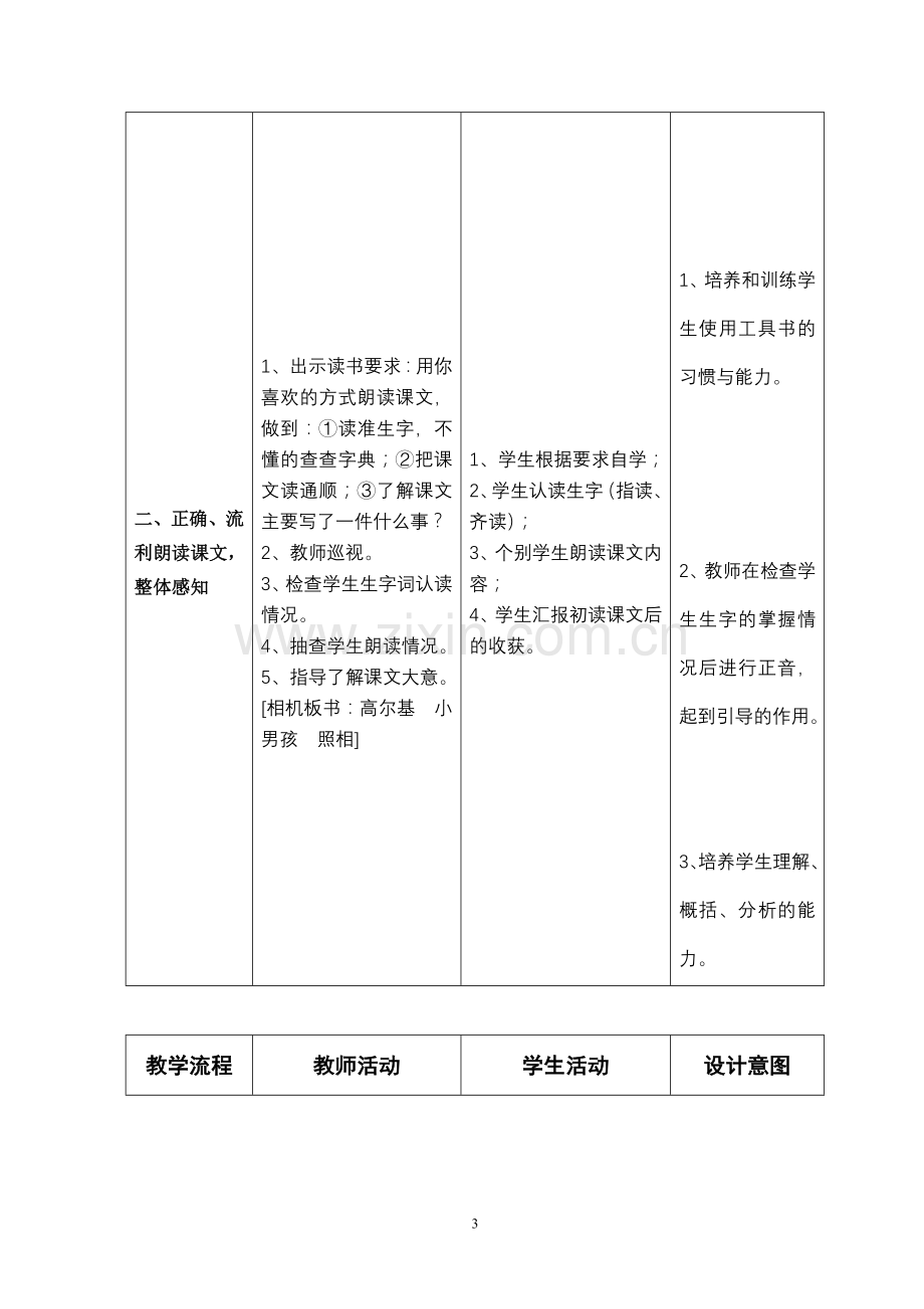 《小摄影师》教学设计表格.doc_第3页