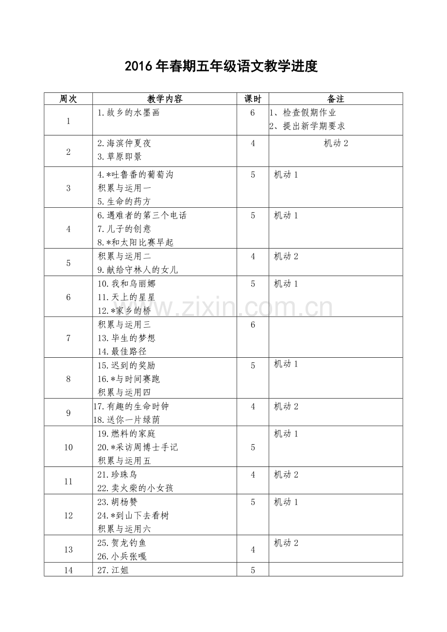 西师大版五年级下册语文教学计划.doc_第3页