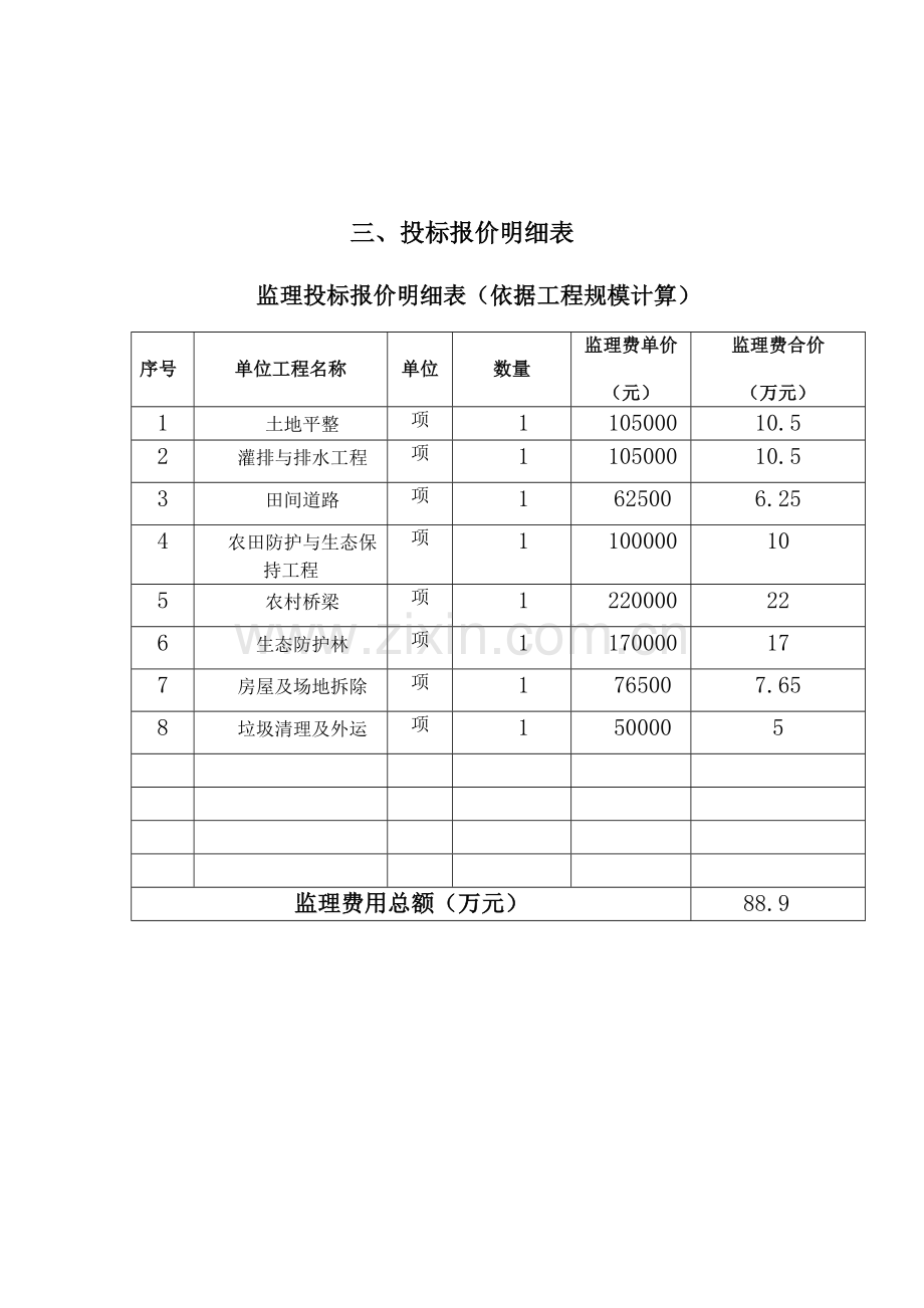 监理费报价表.docx_第2页