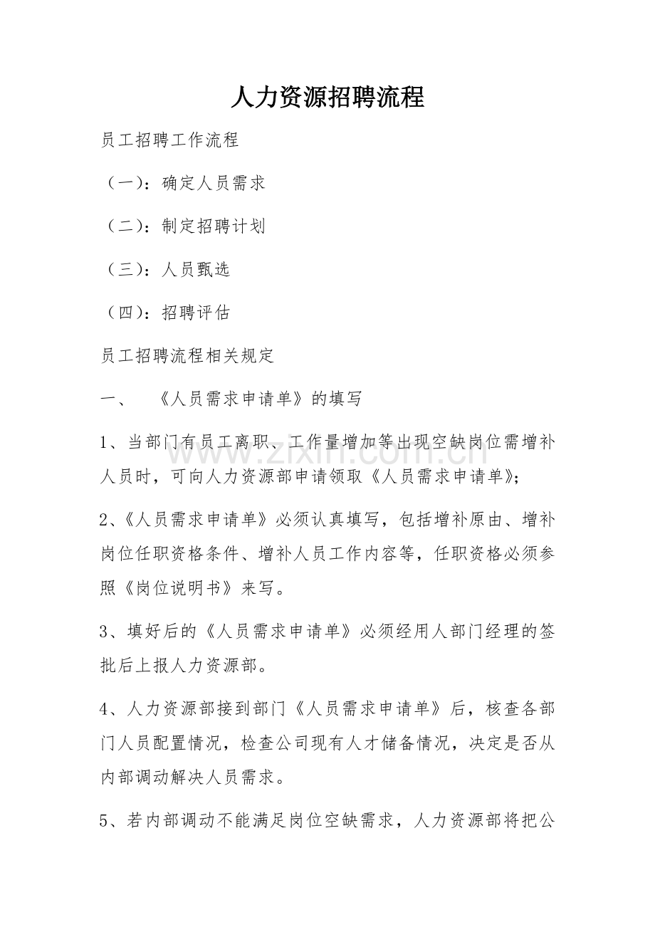 人力资源招聘流程.docx_第1页