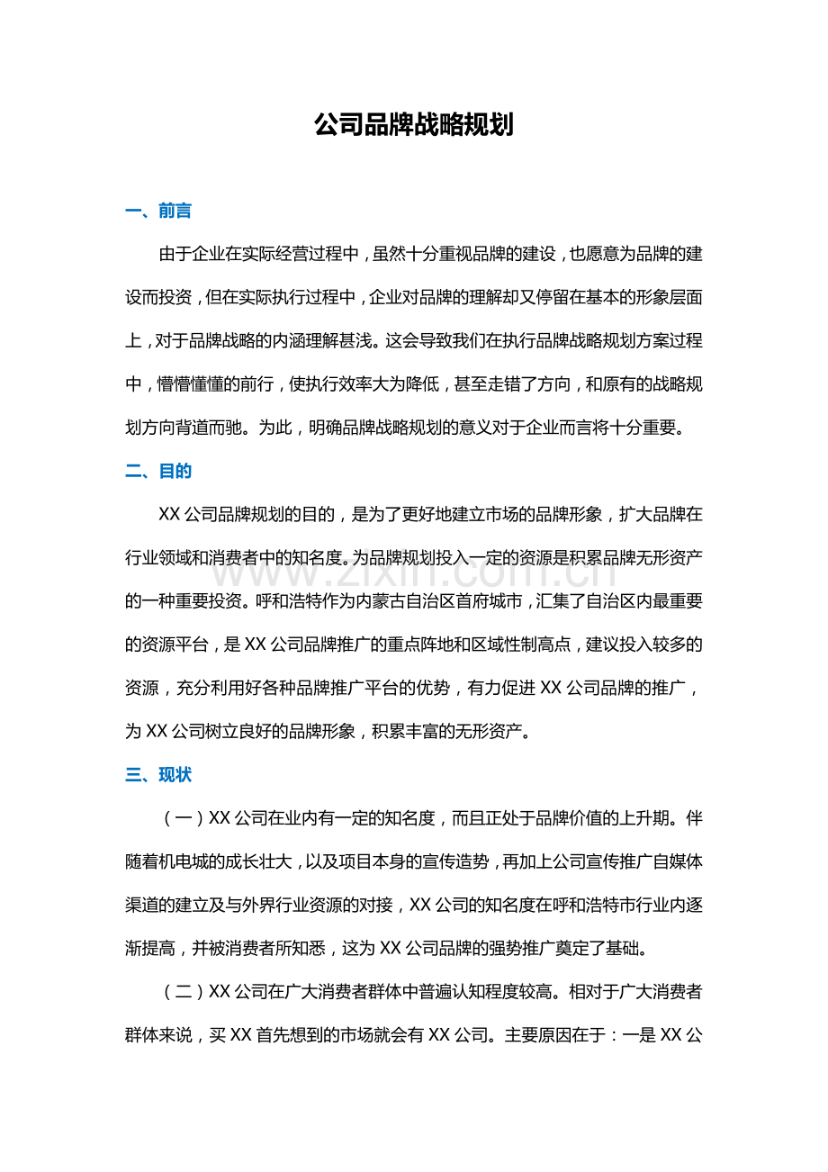 公司品牌战略规划.docx_第1页