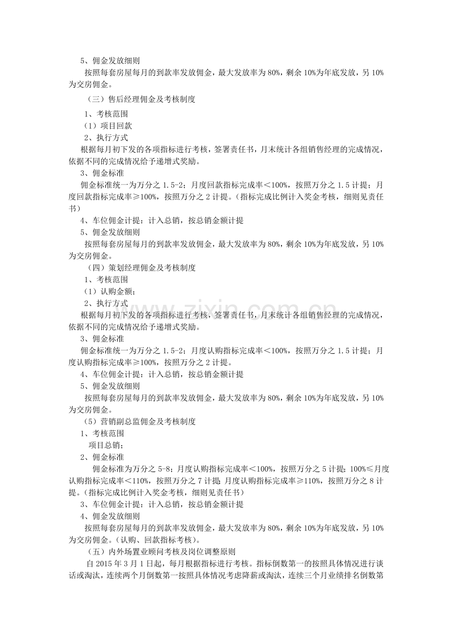 房地产项目营销部组织架构、薪资体系、岗位职责及绩效考核责任指标书.docx_第3页