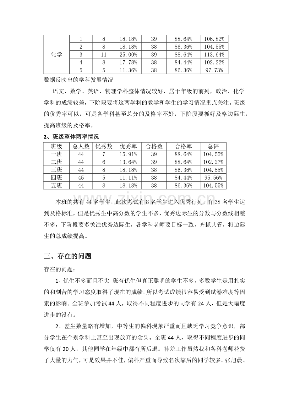 九年级期中考试班级质量分析.docx_第2页