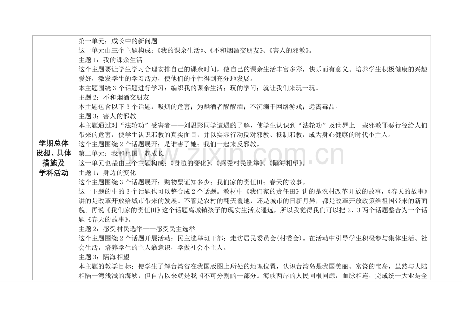 六年级上册道德与法治教学计划.doc_第3页