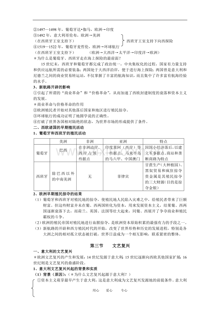 高三历史世界近代史复习资料知识梳理人教版.doc_第3页