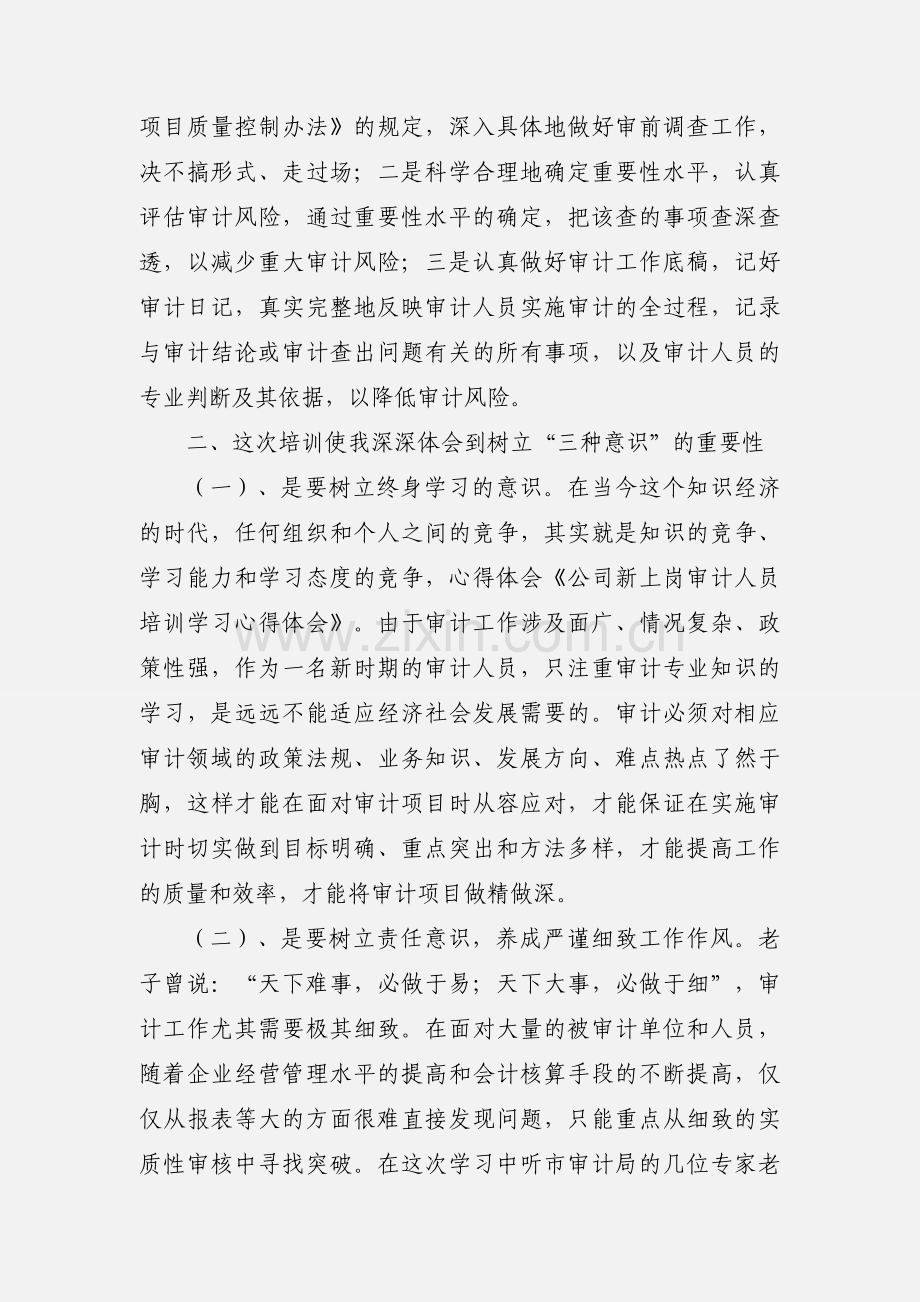 审计人员培训心得体会.docx_第2页